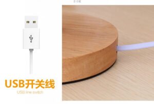 golden lamp base and usb connections