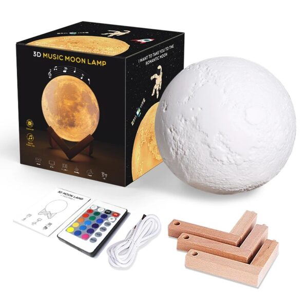 16 Colours - Moon Lamp (Rechargeable + remote) [15 cm] - Image 8