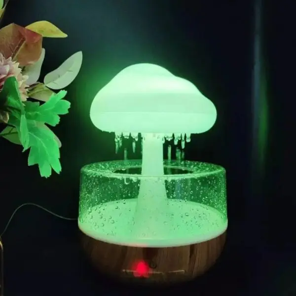 Cloud Rain Humidifier Mushroom Lamp [Rechargeable] - Image 4