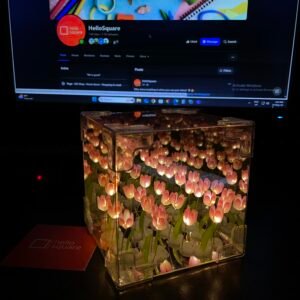 Tulip Cube Mirror Lamp | Complete Product